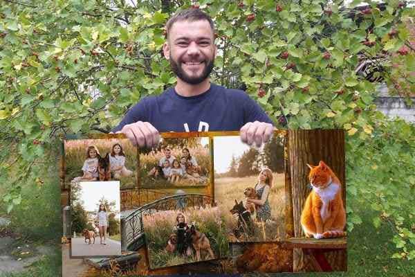 Фотоколлаж из фотографий на холсте — пример работы 1